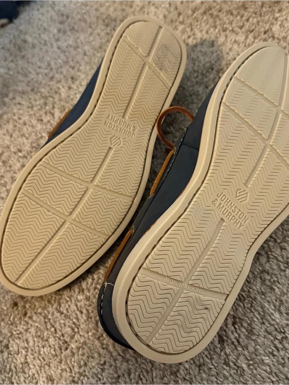 Johnston & Murphy Monaco Men’s Navy Leather Boat Shoes